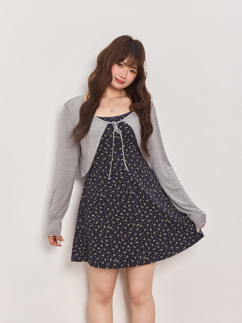 French Style Floral Midi Dress