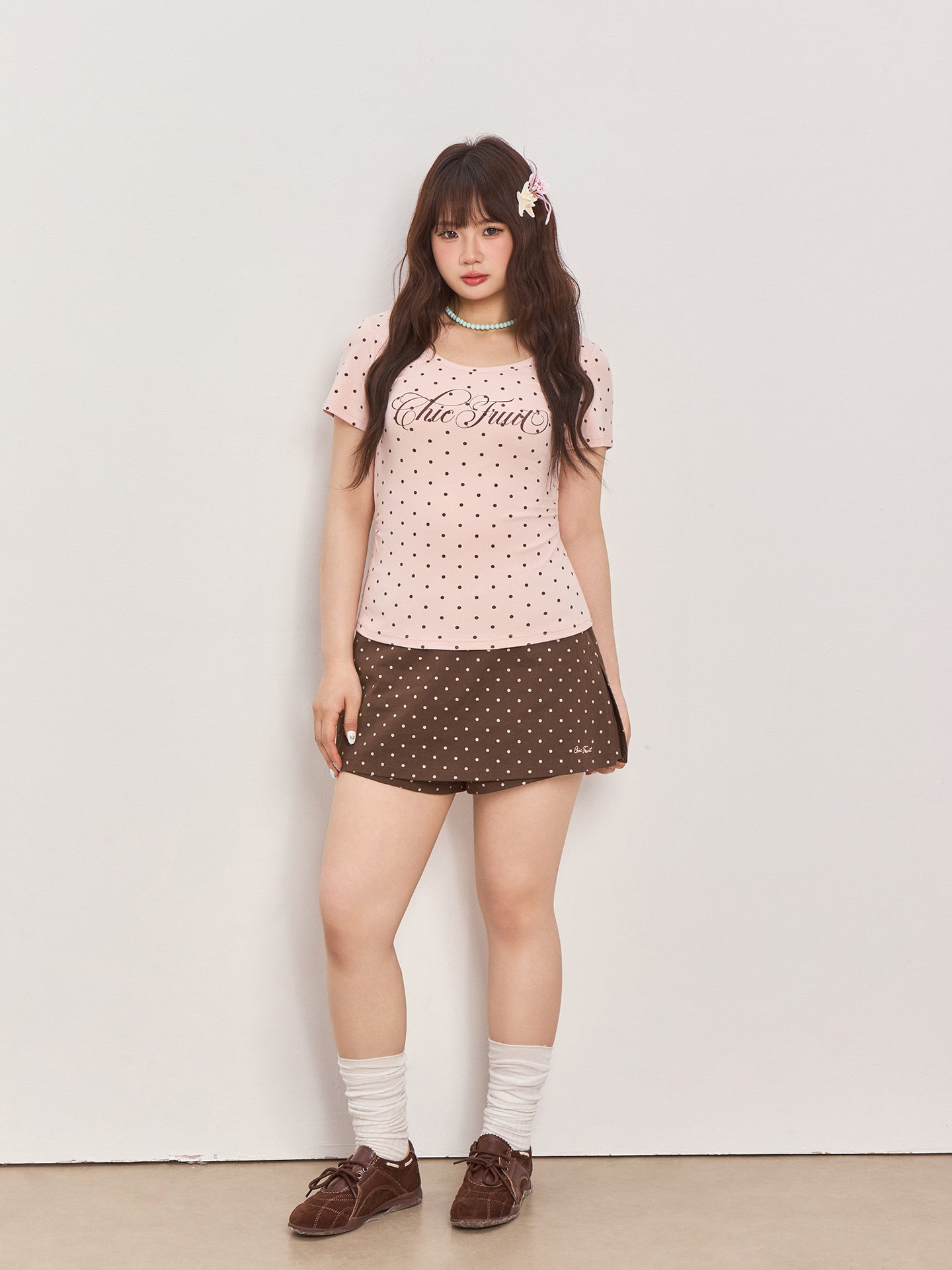 Polka Dot Print Short