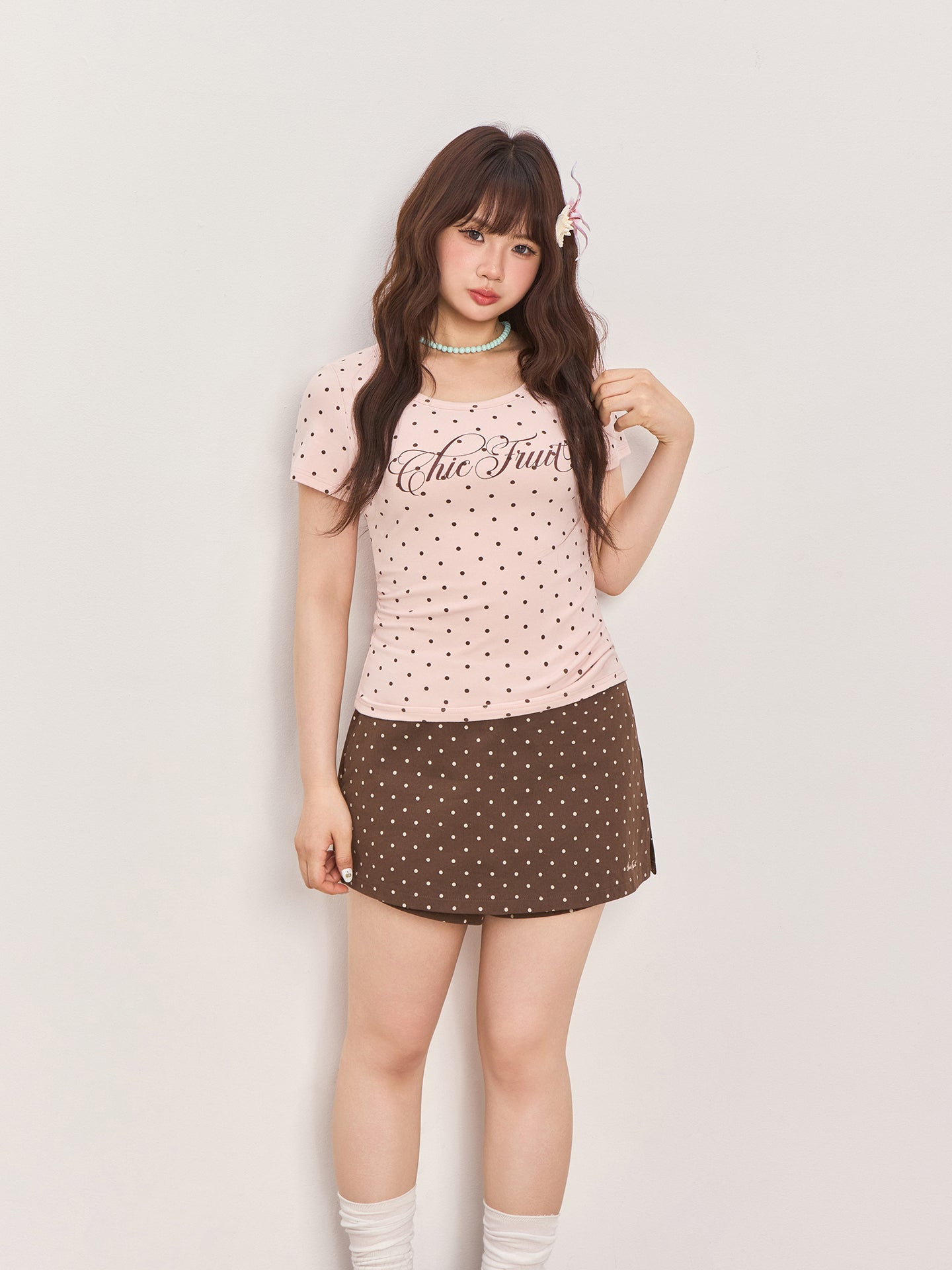 Polka Dot Print Short